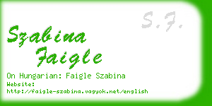 szabina faigle business card